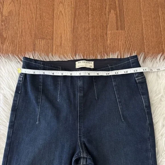 Free People We The Free Jayde Flare Jeans Dark Wash Womens Size 26 Boho Festival - Picture 8 of 15